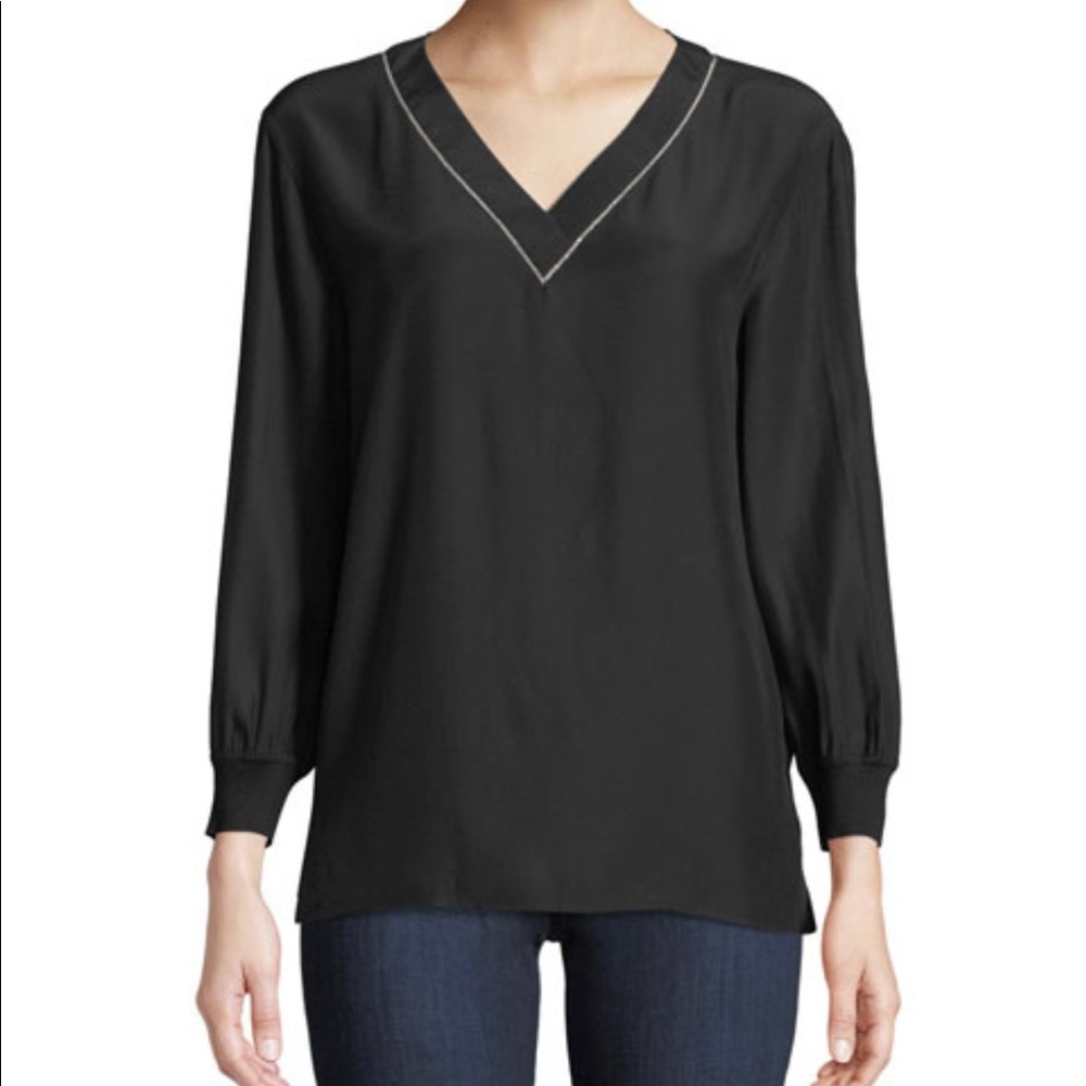 Lafayette 148 New York V-Neck Long-Sleeve